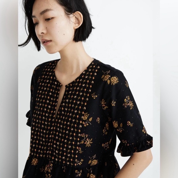 Madewell Corduroy Acorn Foulard Top Bohmeian Size Small - Picture 4 of 10